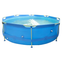 HKM-405395 Above Ground Metal Frame Swimming Pool for Kids and Family Use in Outdoor Gardens