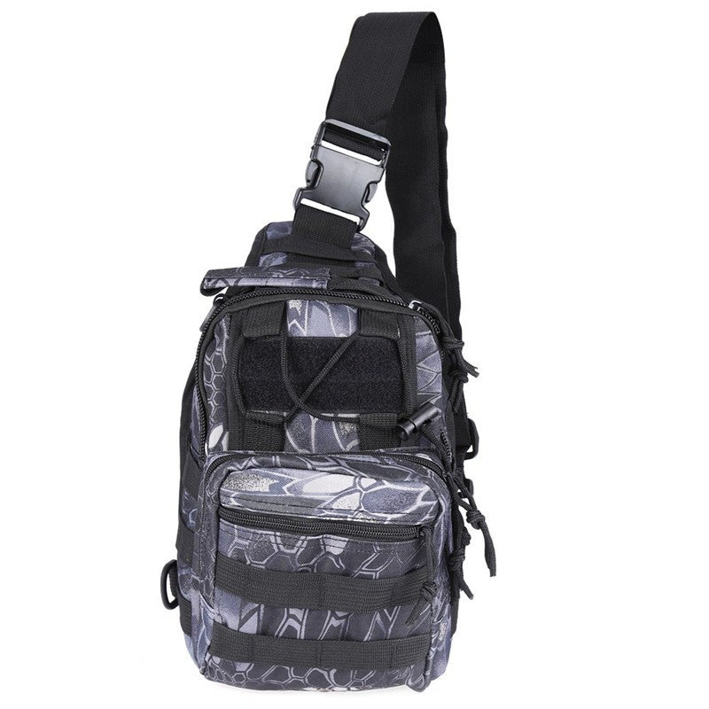 HKM-405395 Compact Tactical Sling Backpack with MOLLE System - Waterproof Oxford Fabric for Outdoor Activities