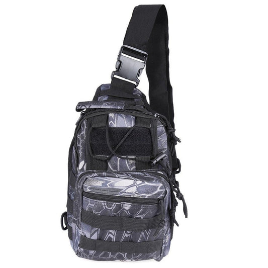 HKM-405395 Compact Tactical Sling Backpack with MOLLE System - Waterproof Oxford Fabric for Outdoor Activities