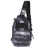 HKM-405395 Compact Tactical Sling Backpack with MOLLE System - Waterproof Oxford Fabric for Outdoor Activities