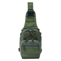 HKM-405395 Compact Tactical Sling Backpack with MOLLE System - Waterproof Oxford Fabric for Outdoor Activities
