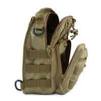 HKM-405395 Compact Tactical Sling Backpack with MOLLE System - Waterproof Oxford Fabric for Outdoor Activities