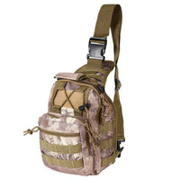 HKM-405395 Compact Tactical Sling Backpack with MOLLE System - Waterproof Oxford Fabric for Outdoor Activities
