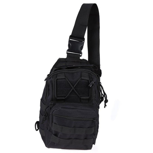 HKM-405395 Compact Tactical Sling Backpack with MOLLE System - Waterproof Oxford Fabric for Outdoor Activities