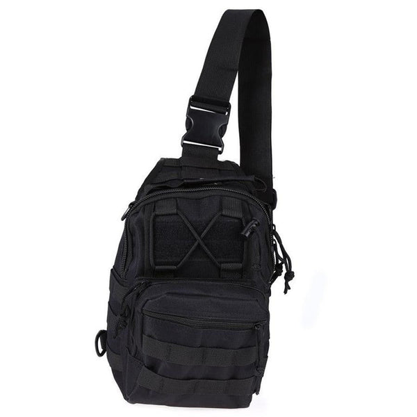HKM-405395 Compact Tactical Sling Backpack with MOLLE System - Waterproof Oxford Fabric for Outdoor Activities