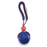 HKM-4054205 Durable Dog Ball Toy with Rope for Medium and Small Dogs - Non-Toxic and Ideal for Chewing and Tug-of-War