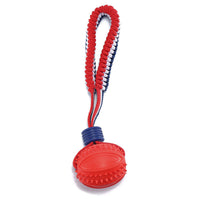 HKM-4054205 Durable Dog Ball Toy with Rope for Medium and Small Dogs - Non-Toxic and Ideal for Chewing and Tug-of-War