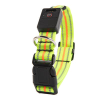 HKM-4054717 Glowing Waterproof Dog Collar with Luminous and Reflective Modes in Red, Blue, Green, and Pink