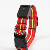 HKM-4054717 Glowing Waterproof Dog Collar with Luminous and Reflective Modes in Red, Blue, Green, and Pink