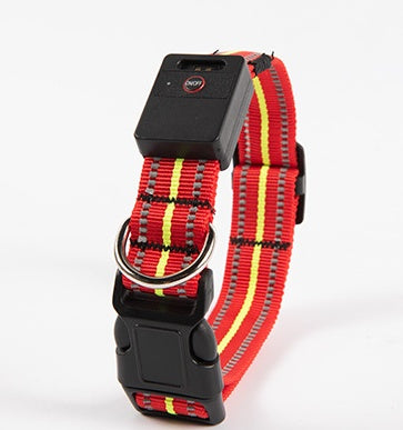 HKM-4054717 Glowing Waterproof Dog Collar with Luminous and Reflective Modes in Red, Blue, Green, and Pink