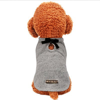 HKM-4055101 Cute Cotton Bow Tie T-Shirt for Dogs - Solid Color, Spring/Summer Wear, Various Sizes Available
