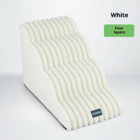 HKM-4055997 Removable and Washable Non-Slip Dog Ladder in White, Gray, and Khaki - Multi-Story Options Available