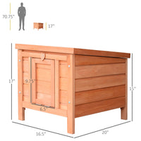 HKM-4056381 Outdoor Wooden Rabbit Hutch with Openable Waterproof Roof for Small Animals