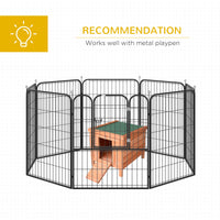 HKM-4056381 Outdoor Wooden Rabbit Hutch with Openable Waterproof Roof for Small Animals
