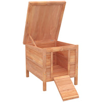HKM-4056381 Outdoor Wooden Rabbit Hutch with Openable Waterproof Roof for Small Animals