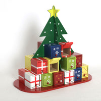 HKM-405651 Wooden Christmas Tree Countdown Calendar with Candy Box Decoration