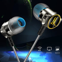 HKM-405715 In-Ear Wired Earphones with Zinc Alloy Design and 120 cm Cable Length