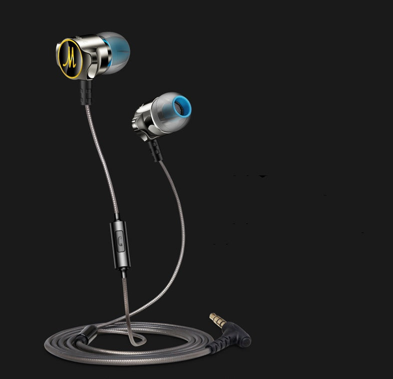 HKM-405715 In-Ear Wired Earphones with Zinc Alloy Design and 120 cm Cable Length