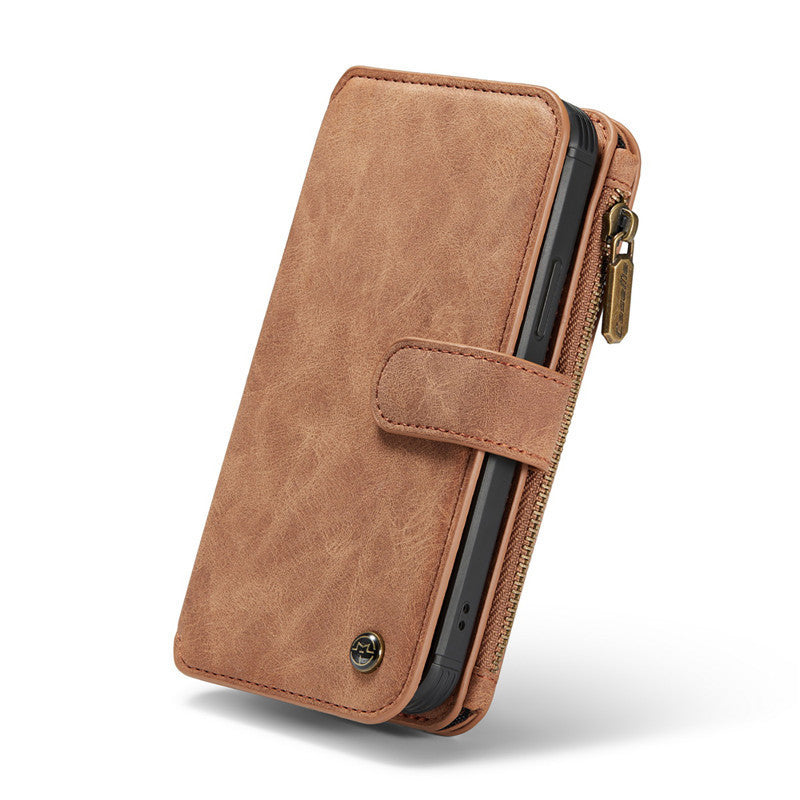 HKM-405779 Apple Compatible Mobile Phone Flip Case - Imitation Leather, Available in Brown, Red, Black