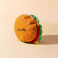 HKM-4058301 Cute Burger and Fries Drawstring Backpack with Hand Rope for Dogs