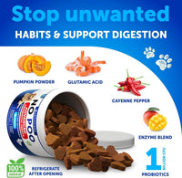 HKM-4058557 Dog Stool Eating Deterrent Chews with Probiotics and Enzymes for Healthy Gut Support