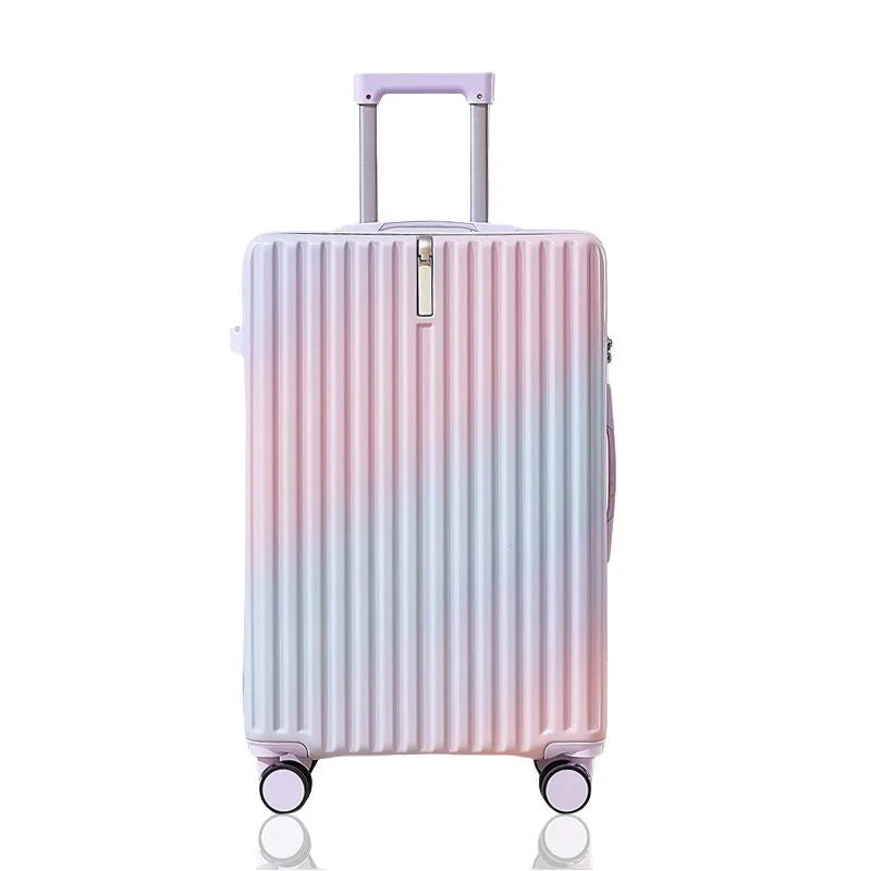 HKM-405907 Lightweight Waterproof ABS 4-Piece Suitcase Set with Soft Handle and Rotary Casters
