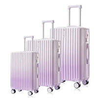 HKM-405907 Lightweight Waterproof ABS 4-Piece Suitcase Set with Soft Handle and Rotary Casters