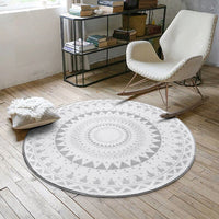 HKM-405907 Nordic Style Round Carpet in Polyester Fiber - European and American Design