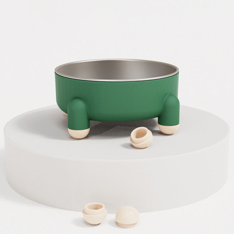 HKM-4059965 Stainless Steel Non-Slip Pet Bowl for Dogs and Cats with High Foot Design