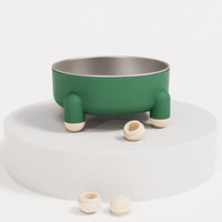 HKM-4059965 Stainless Steel Non-Slip Pet Bowl for Dogs and Cats with High Foot Design