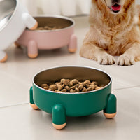 HKM-4059965 Stainless Steel Non-Slip Pet Bowl for Dogs and Cats with High Foot Design