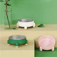 HKM-4059965 Stainless Steel Non-Slip Pet Bowl for Dogs and Cats with High Foot Design