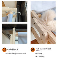 HKM-4060093 Cozy Universal Winter Cat Hammock for Window Edge - Multiple Colors Available