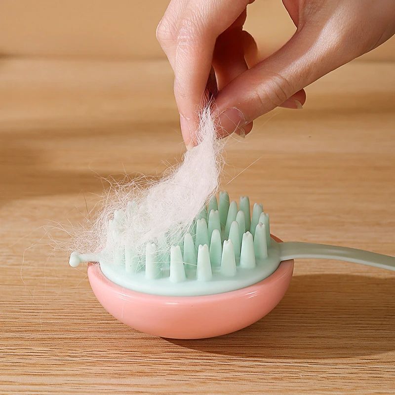 HKM-4060349 Silicone Massage Bath Brush for Cats and Dogs - Wet and Dry Pet Cleaning Tool