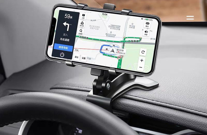 HKM-406227 Multifunctional Snap-In Car Dashboard Phone Holder with Magnetic Number Plate Support
