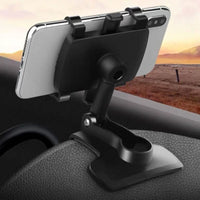HKM-406227 Multifunctional Snap-In Car Dashboard Phone Holder with Magnetic Number Plate Support