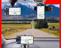 HKM-406227 Multifunctional Snap-In Car Dashboard Phone Holder with Magnetic Number Plate Support