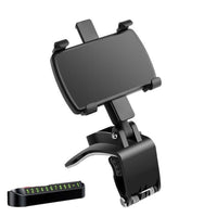 HKM-406227 Multifunctional Snap-In Car Dashboard Phone Holder with Magnetic Number Plate Support