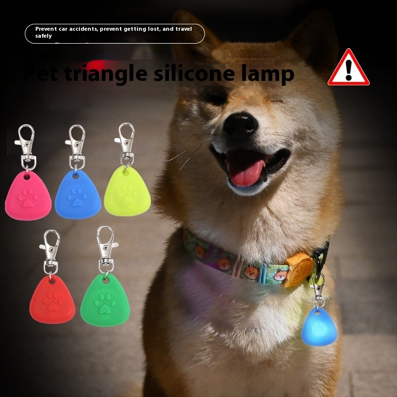 HKM-4063933 Silicone Triangle Pendant Light for Pets - Colorful Seasonal Ornament for All Occasions