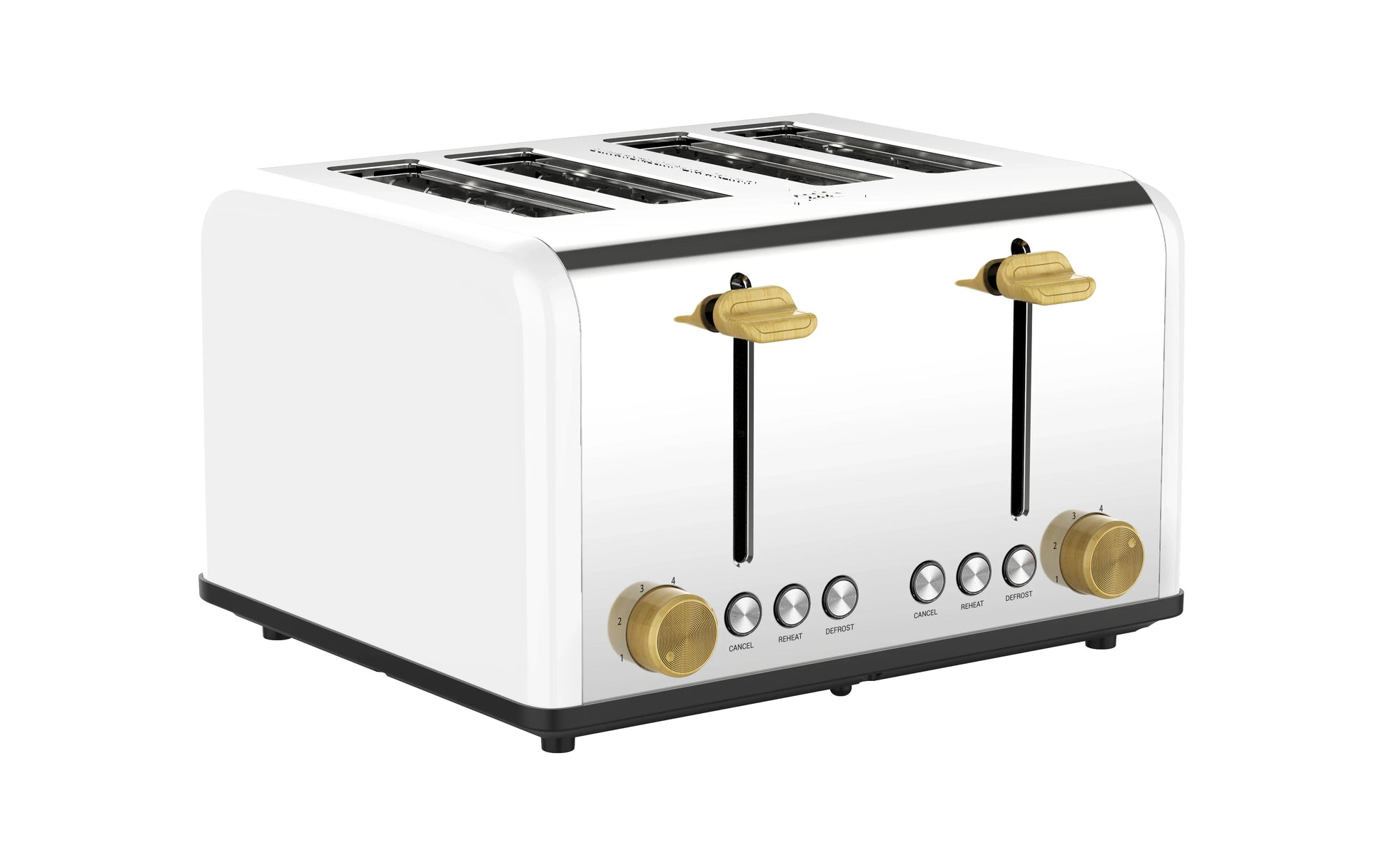 HKM-406419 Automatic Stainless Steel 4-Slice Electric Toaster with Modern Design