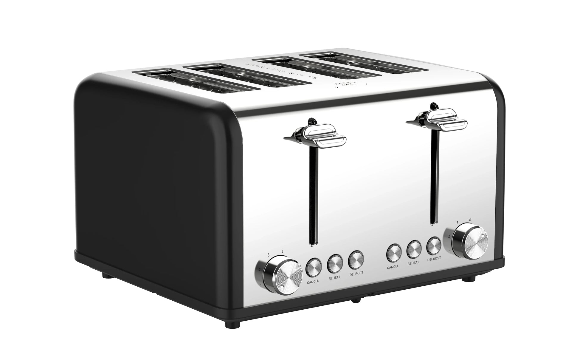 HKM-406419 Automatic Stainless Steel 4-Slice Electric Toaster with Modern Design