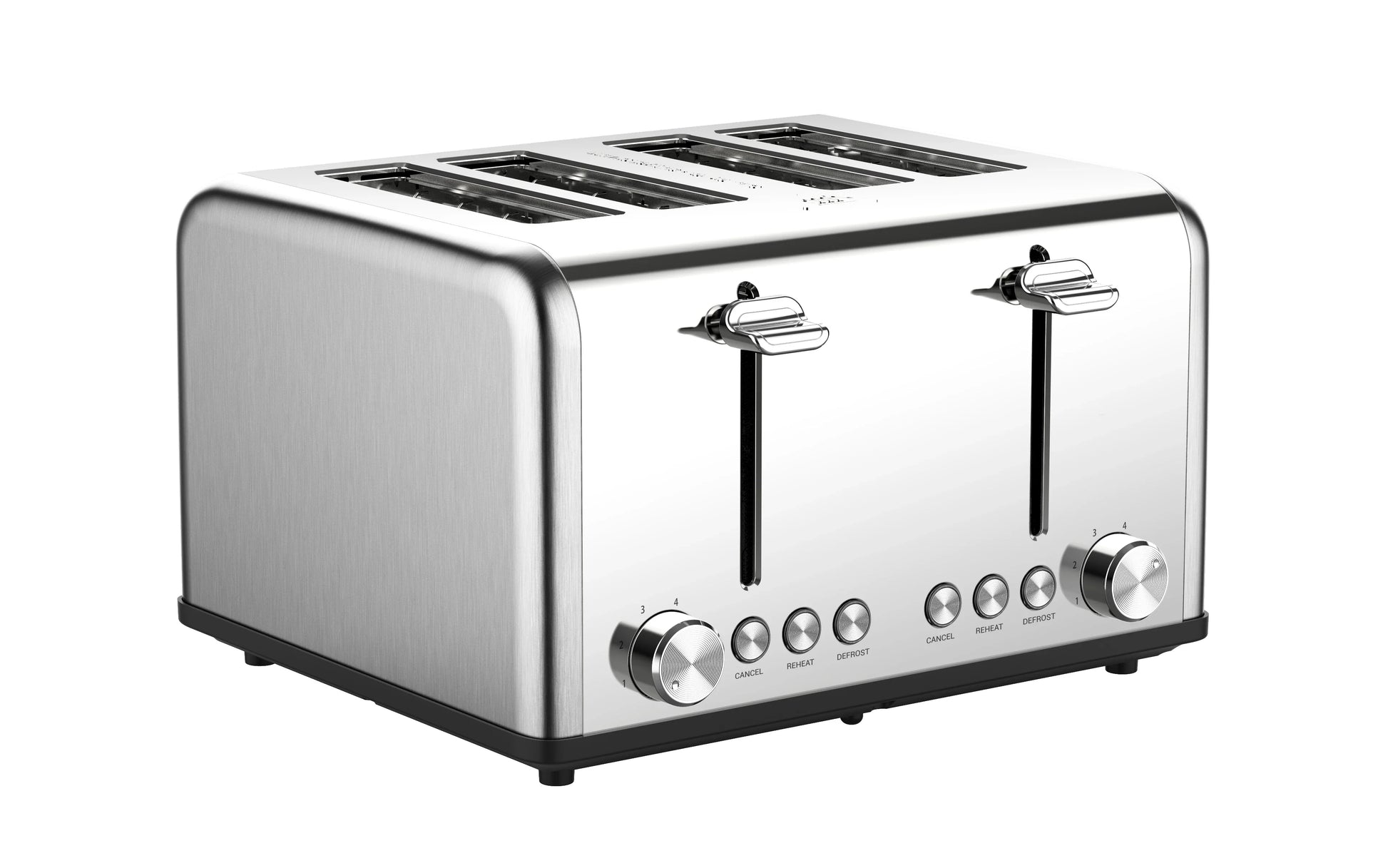HKM-406419 Automatic Stainless Steel 4-Slice Electric Toaster with Modern Design