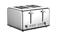 HKM-406419 Automatic Stainless Steel 4-Slice Electric Toaster with Modern Design