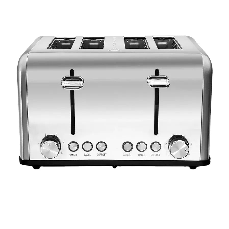 HKM-406419 Automatic Stainless Steel 4-Slice Electric Toaster with Modern Design