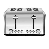 HKM-406419 Automatic Stainless Steel 4-Slice Electric Toaster with Modern Design