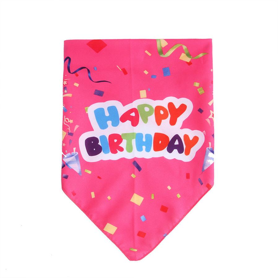 HKM-406419 Pet Birthday Triangle Scarf in Balloon and Ribbon Colors