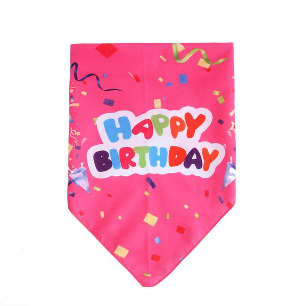 HKM-406419 Pet Birthday Triangle Scarf in Balloon and Ribbon Colors