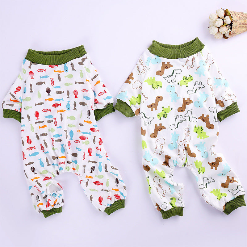 HKM-4065085 Cotton Dog Pajamas in Various Fun Designs for Four-Legged Comfort