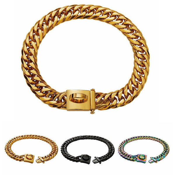 HKM-4066237 Stainless Steel Adjustable Pet Dog Collar in Various Sizes and Colors