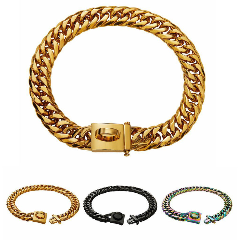 HKM-4066237 Stainless Steel Adjustable Pet Dog Collar in Various Sizes and Colors